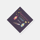 Girl Glamping Party personalisiert Serviette (Ecke)