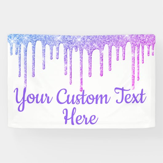 Girl Glitzer Birthday Party Foto Stand Fun Prop Banner (Horizontal)