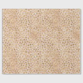 Girl Glitzer Gold Peach Leopard Print Geschenkpapier (Flach)