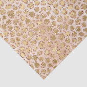 Girl Glitzer Gold Peach Leopard Print Seidenpapier (Detail)