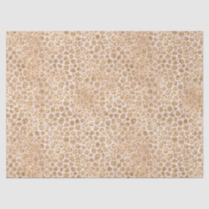 Girl Glitzer Gold Peach Leopard Print Seidenpapier