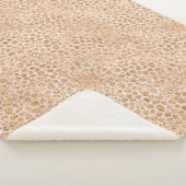Girl Glitzer Gold Peach Leopard Print Sherpadecke (3/4)