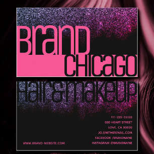 Girl Glitzer Pink Rainbow Sparkle Bold Schriftart  Visitenkarte