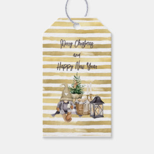 Girl Gnome Doll unter den Weihnachtsdekorationen Geschenkanhänger