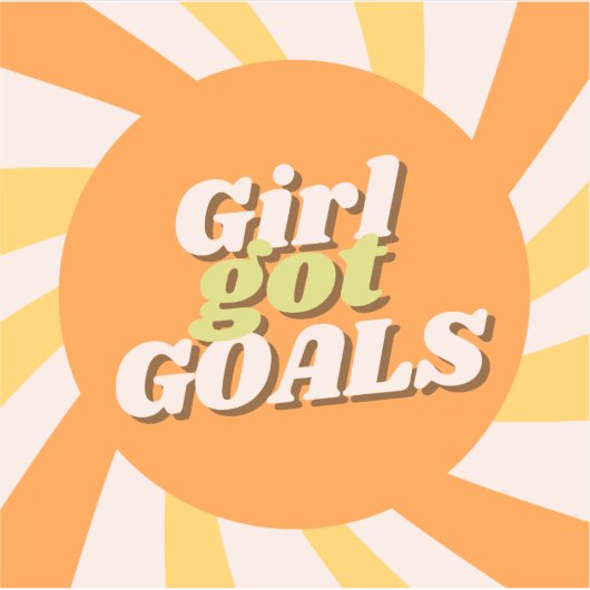 Girl Goals Sticker (Vorderseite)
