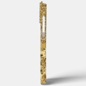 Girl Gold Glitzer Stars Monogram Case-Mate iPhone Hülle (Rückseite / Links)