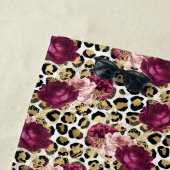 Girl Gold Pink Blütenleopard Print Strandtuch (Beispiel)