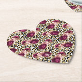 Girl Gold Pink Blütenleopard Print Untersetzer (angewinkelt)