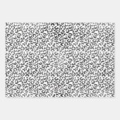 Girl Gold Pink Schwarz-weiß Leopard Print Glitzer Geschenkpapier Set (Vorderseite 2)