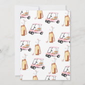 Girl Golf Baby Dusche Einladung (Rückseite)