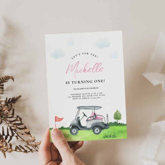 Girl Golf Birthday Einladung