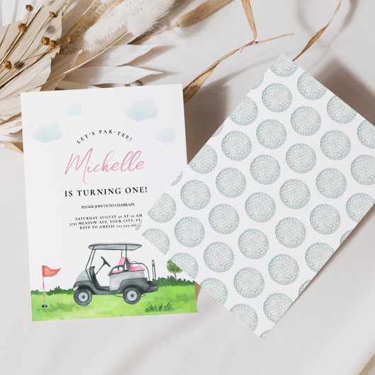 Girl Golf Birthday Einladung