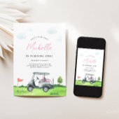 Girl Golf Birthday Einladung