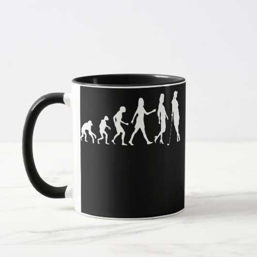 Girl Golfer Apparel Women Golf Player Evolution Tasse (Links)