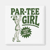 Girl Golfer Funny Par Tee Girl For Golf Lovers Magnet (Vorne)