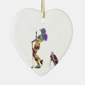 Girl Golfer Keramik Ornament (Rechts)