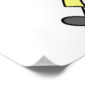 Girl Golfer mit Tasche und Clubs Poster (Ecke)