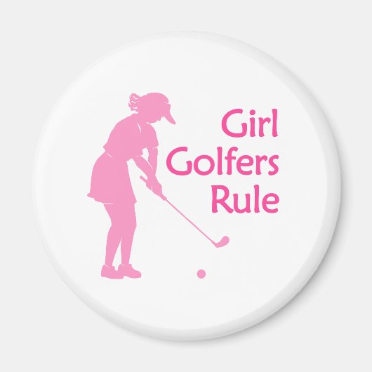 Girl Golfers Rule Magnet (Vorne)