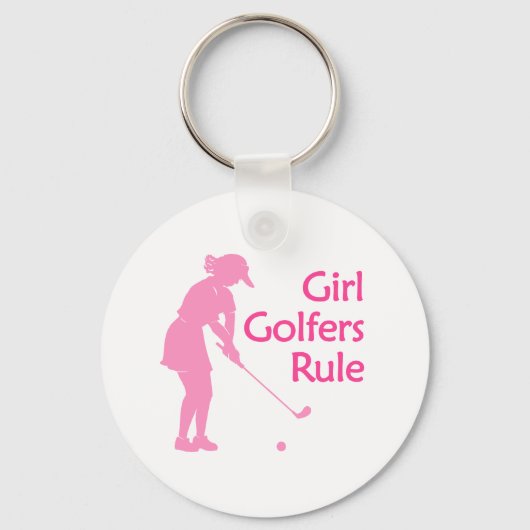 Girl Golfers Rule Schlüsselanhänger (Vorderseite)