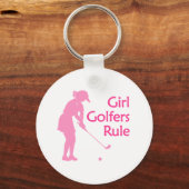 Girl Golfers Rule Schlüsselanhänger (Vorderseite)