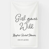 Girl gone wild bridal shower name date simple mini banner (Vertikal)