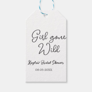 Girl gone wild bridal shower name date simple mini geschenkanhänger