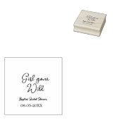 Girl gone wild bridal shower name date simple mini gummistempel (Stempel)