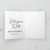 Girl gone wild bridal shower name date simple mini karte (Innenseite)