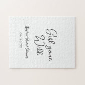 Girl gone wild bridal shower name date simple mini puzzle (Horizontal)