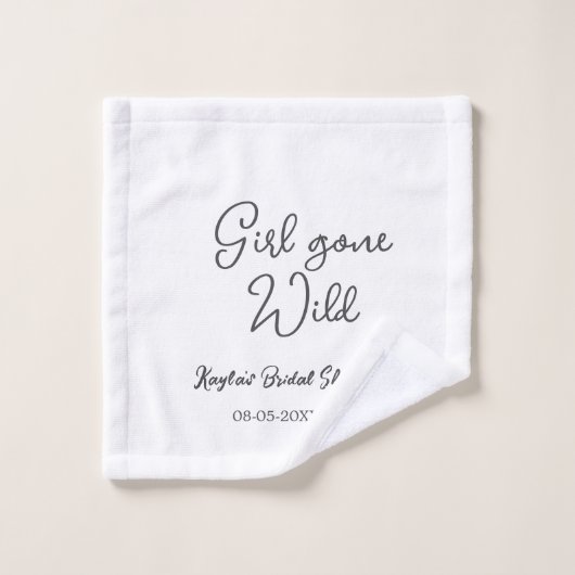 Girl gone wild bridal shower name date simple mini waschlappen (Waschlappen)