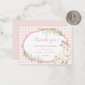 Girl Goose Baby Dusche Danke Karte (Vorderseite/Rückseite Beispiel)