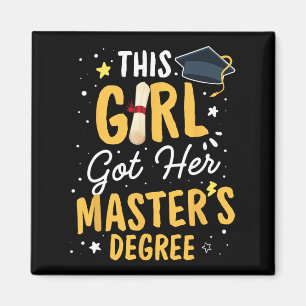 Girl Got ihren Master-Abschluss-Abschluss meistert Magnet