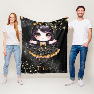 Girl Goth Niedliche Dekoration Gothic Kawaii Fleecedecke