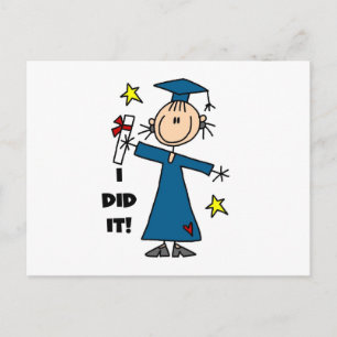 Girl Graduate Ankündigungspostkarte