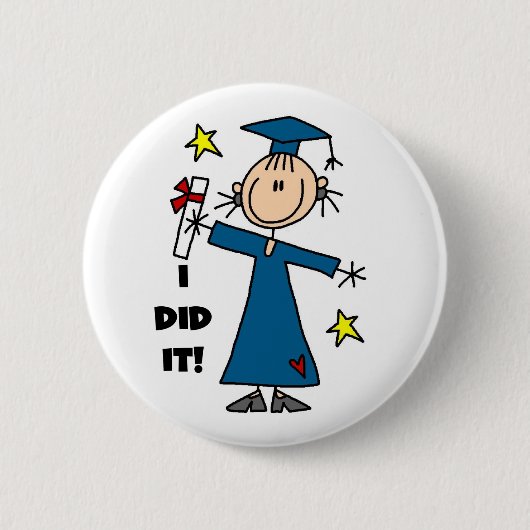 Girl Graduate Button (Vorderseite)