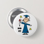 Girl Graduate Button (Vorne & Hinten)