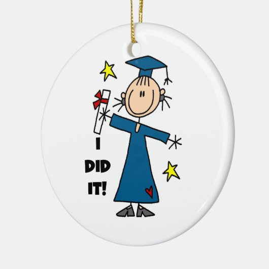 Girl Graduate Keramikornament (Links)