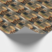 Girl Graduate Swinging a Flaming Baseball Bat Geschenkpapier (Ecke)