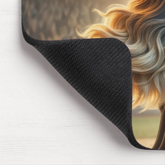 Girl Graduate Swinging a Flaming Baseball Bat Mousepad (Ecke)