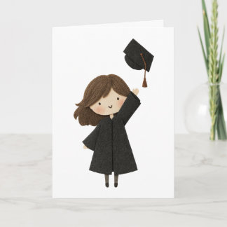 Girl Graduation Card-Folded Card Karte