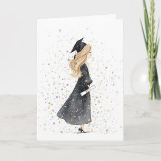 Girl Graduation Card-Folded Card Karte