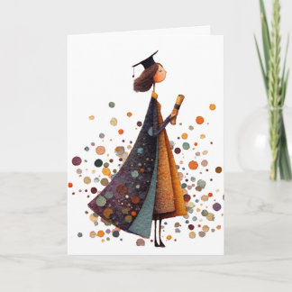 Girl Graduation Folded Card Karte