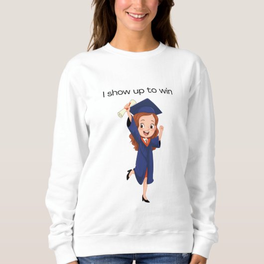 Girl graduation gown sweatshirt (Vorderseite)