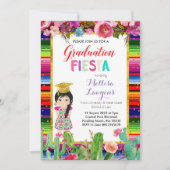 Girl Graduation Party Fiesta Einladung (Vorderseite)