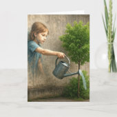 Girl Graffiti Malerei Denken Sie an Sie Karte (Vorderseite)