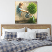 Girl Graffiti Parco Civico-Ciani Leinwanddruck (Insitu (Schlafzimmer))