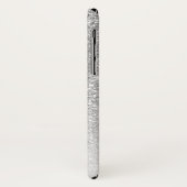 Girl-Graue Silver-Glitzer-Monogramm-Name Case-Mate iPhone Hülle (Hinten/Links)