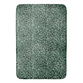 Girl Green Glam Leopard Print Badematte (Vorderseite Vertikal)