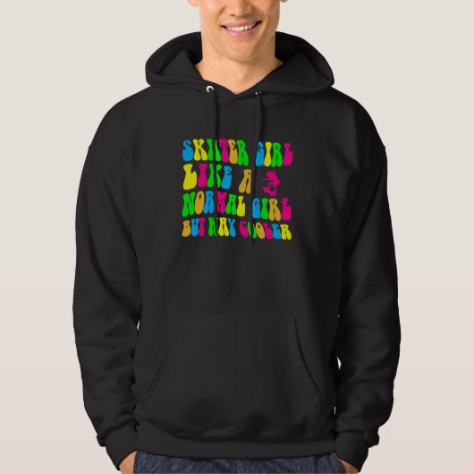 Girl Groovy Skating Cool Let's Roll Skateboard Ska Hoodie (Vorderseite)