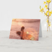 Girl-Grußkarte Karte (Gelbe Blume)